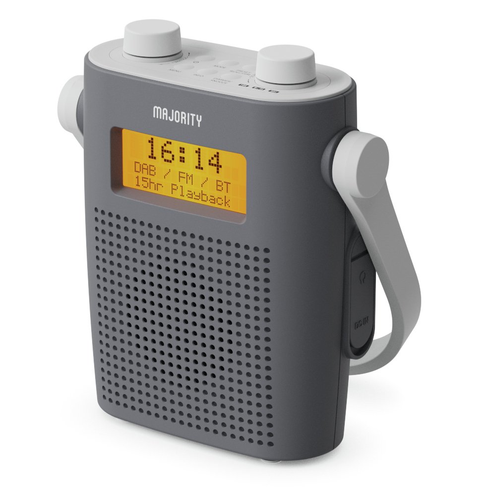 Majority Eversden Portable DAB/DAB+/FM Radio - Grey