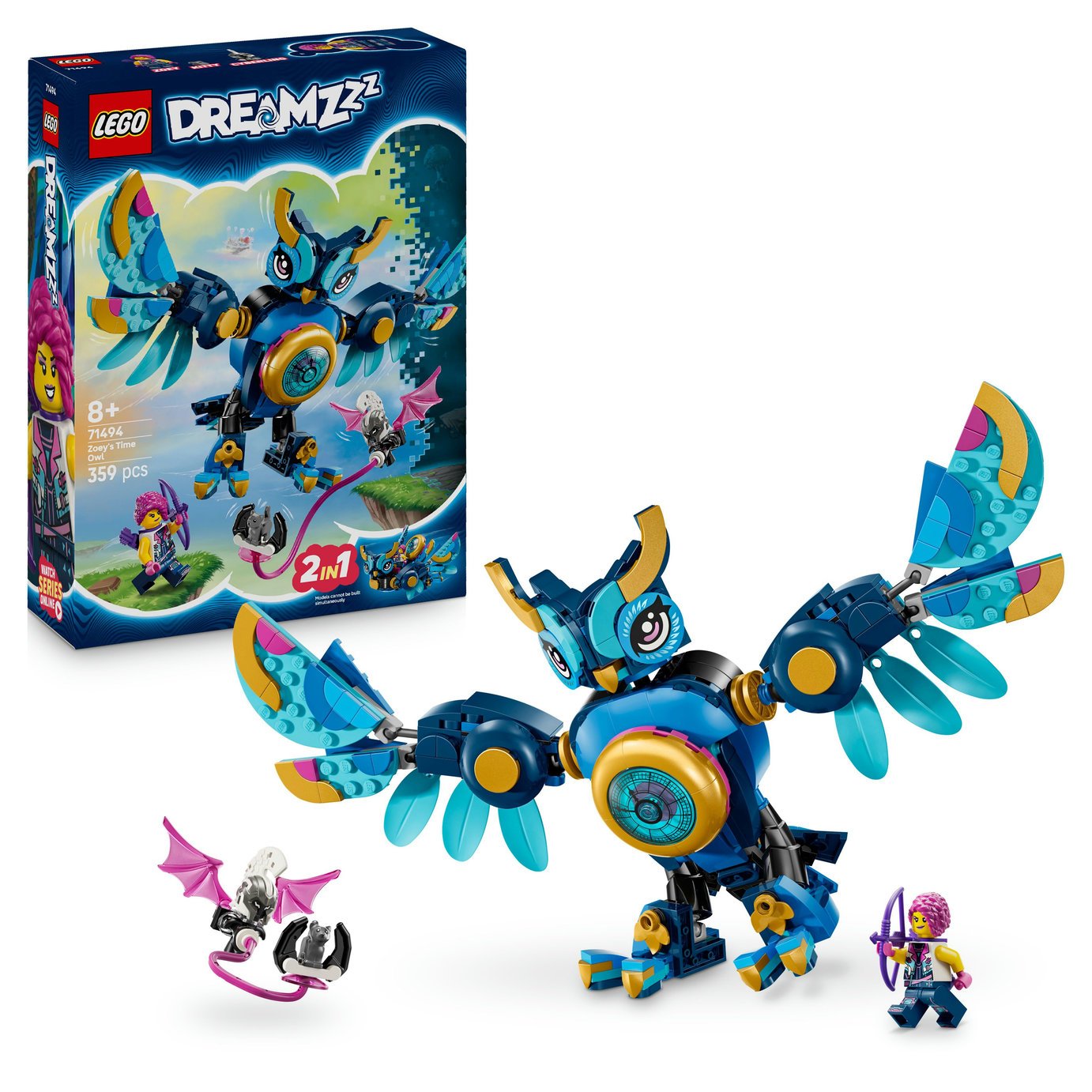 LEGO DREAMZzz 2in1 Zoey's Time Owl Toy Building Set 71494