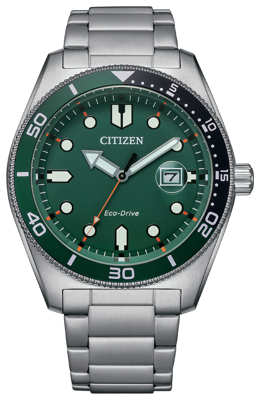 Citizen Men's Green Dial Stainless Steel Bracelet Watch