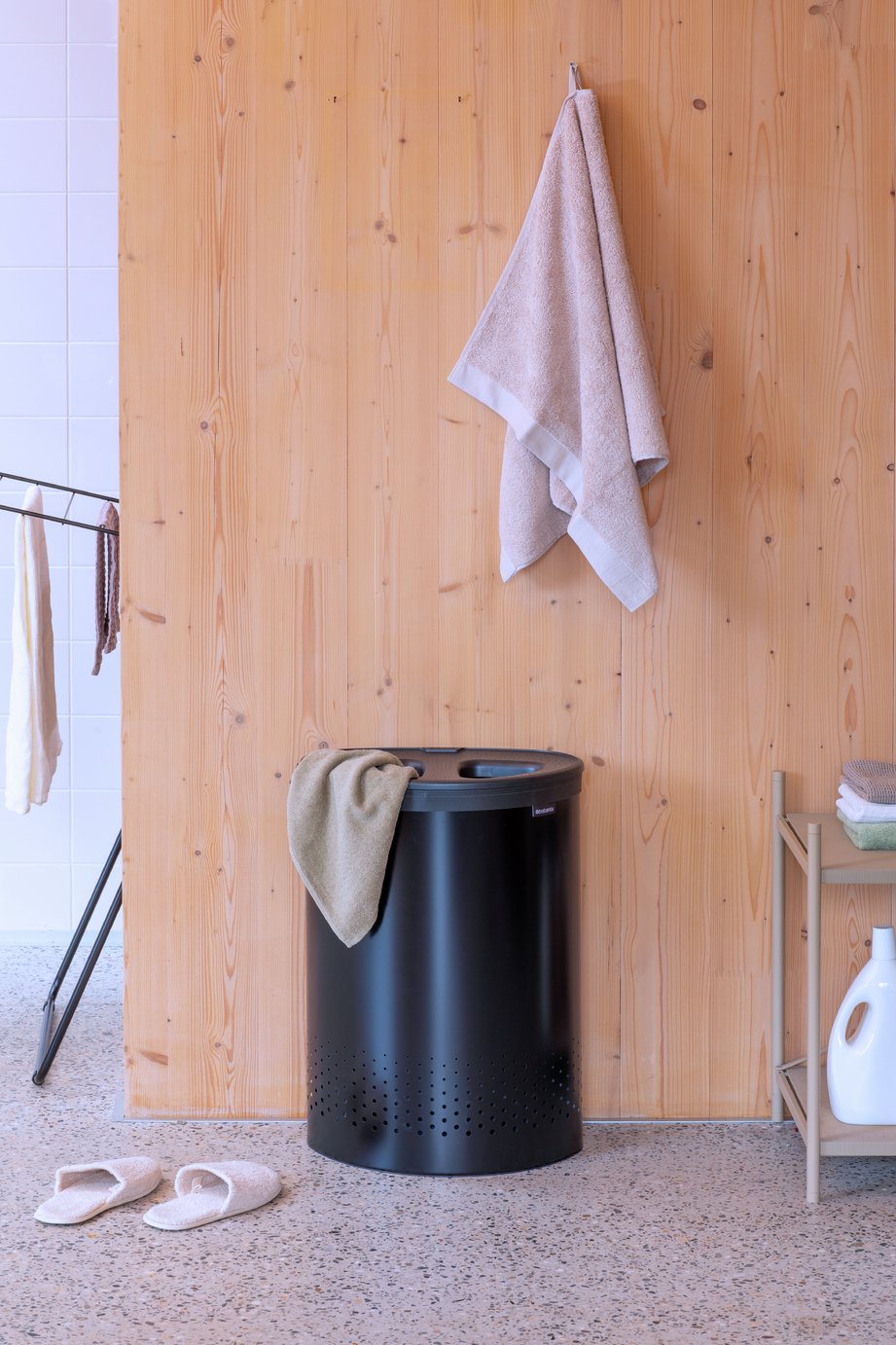 Brabantia 55 Litre Selector Laundry Container Bin - Black