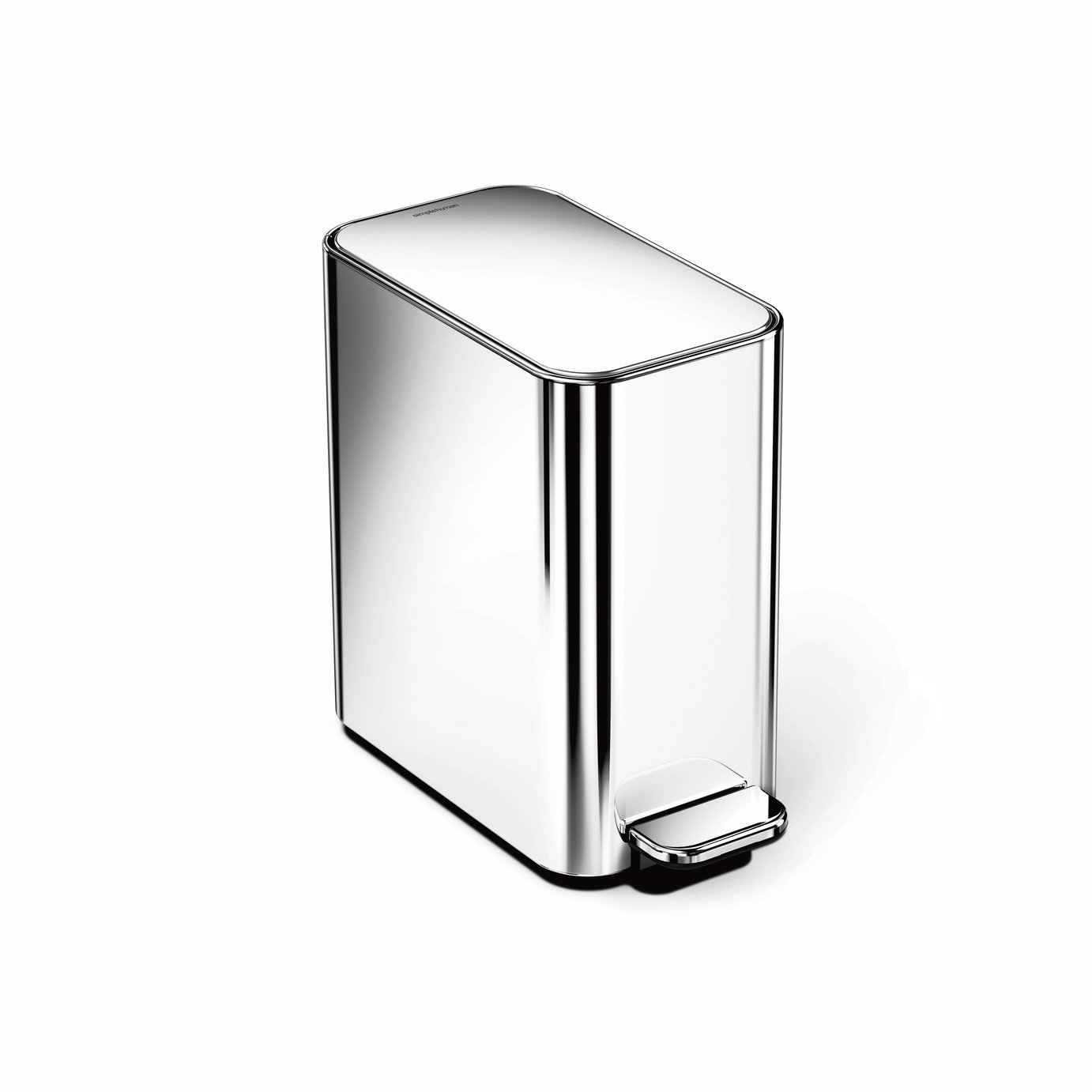 Simplehuman 5L Slim Bathroom Pedal Bin - Silver