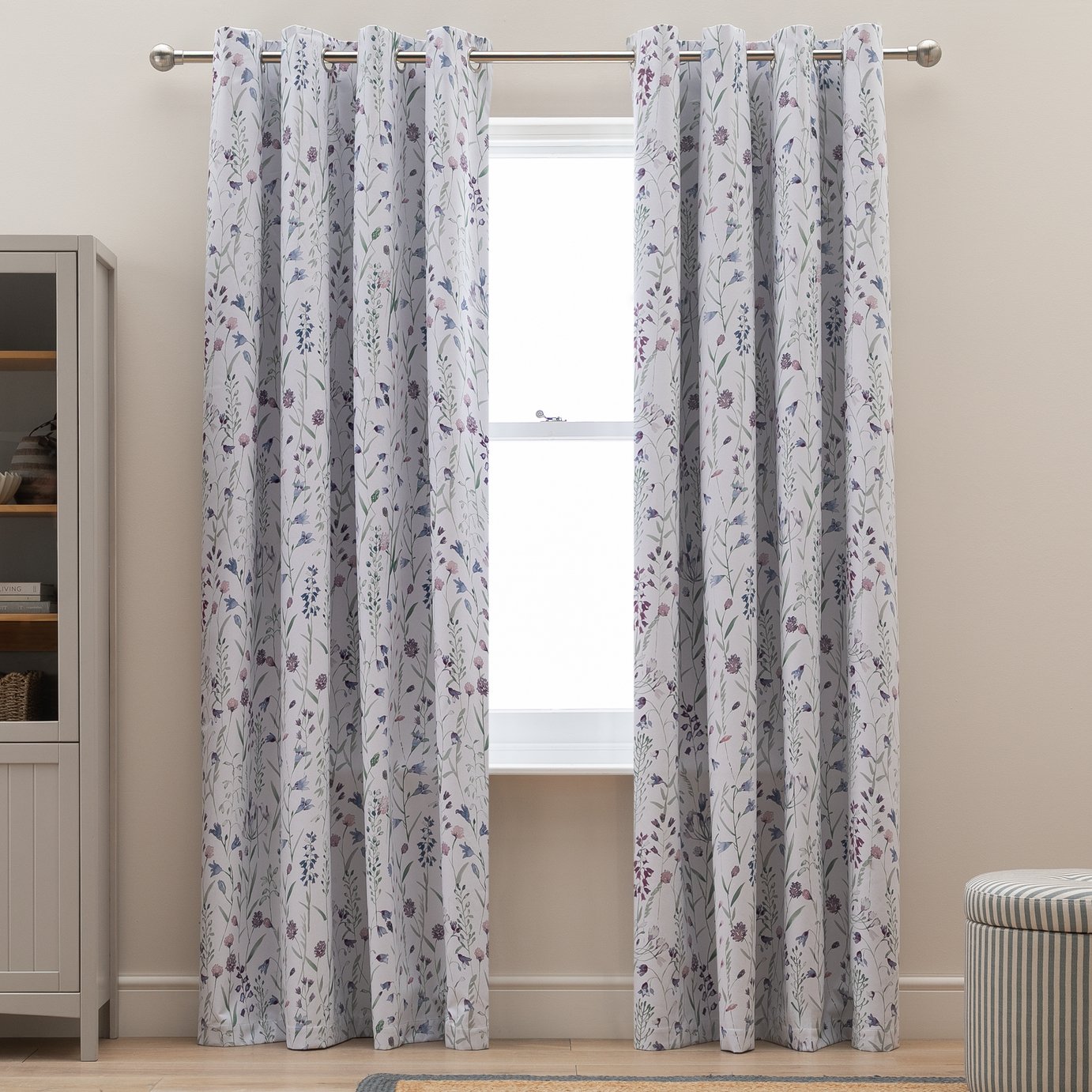 Argos Home Blackout Eyelet Curtains - Purple - 168x229cm