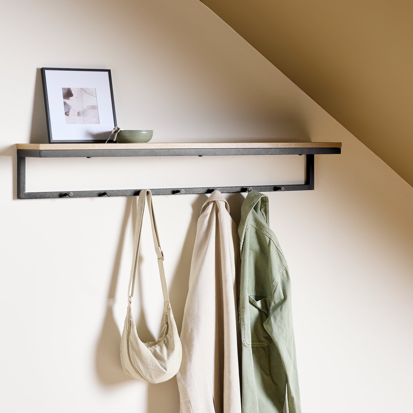 Habitat Loft Living 100cm Wall Rack - Natural