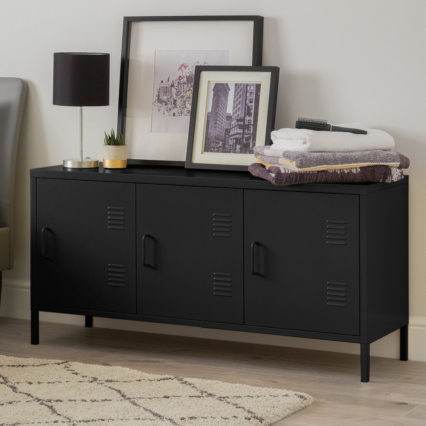 Habitat Stevie 3 Door Locker Chest