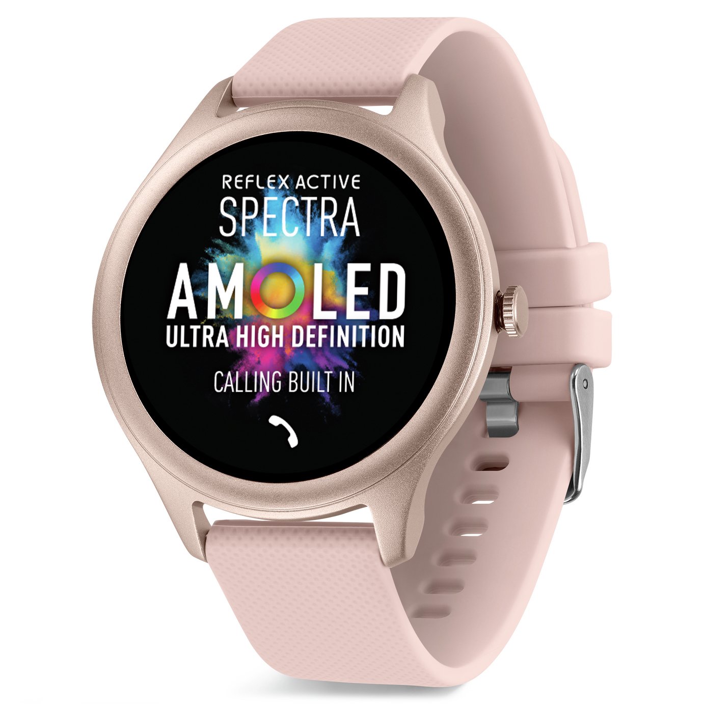 Reflex Active Spectra Amoled Pink Strap Calling Smart Watch