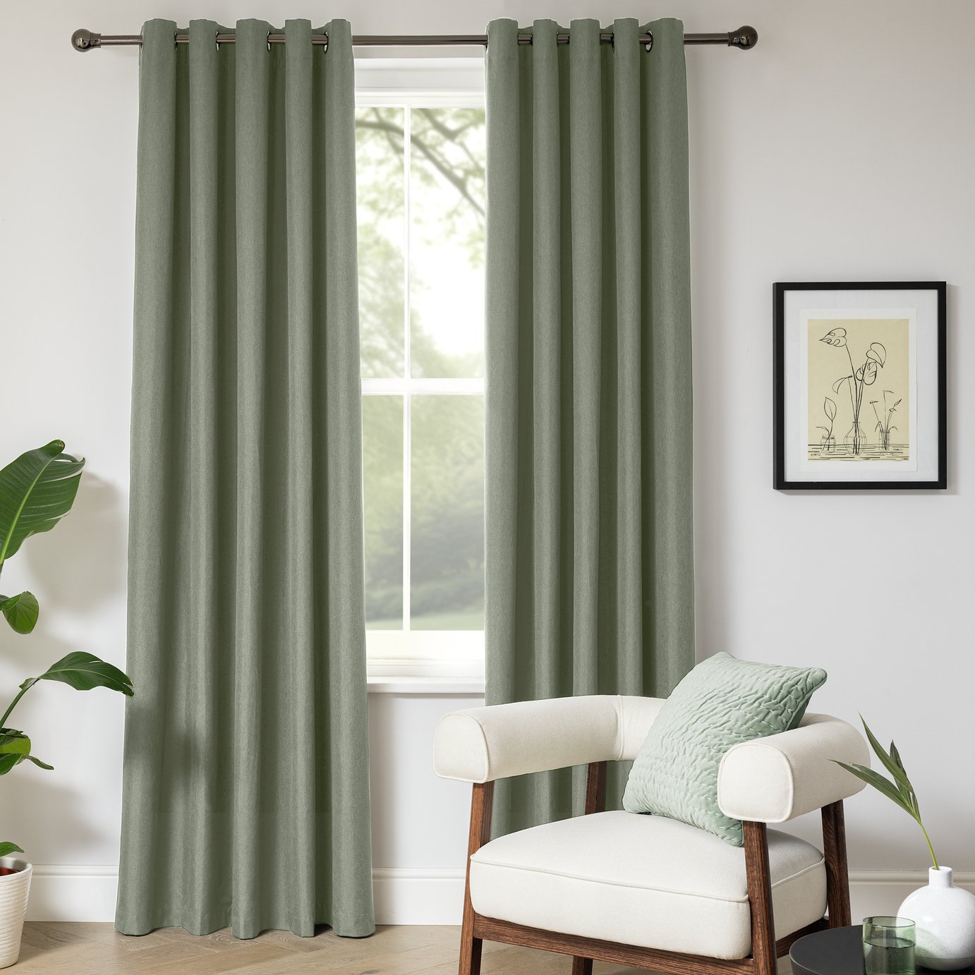 Habitat Blackout Eyelet Curtain