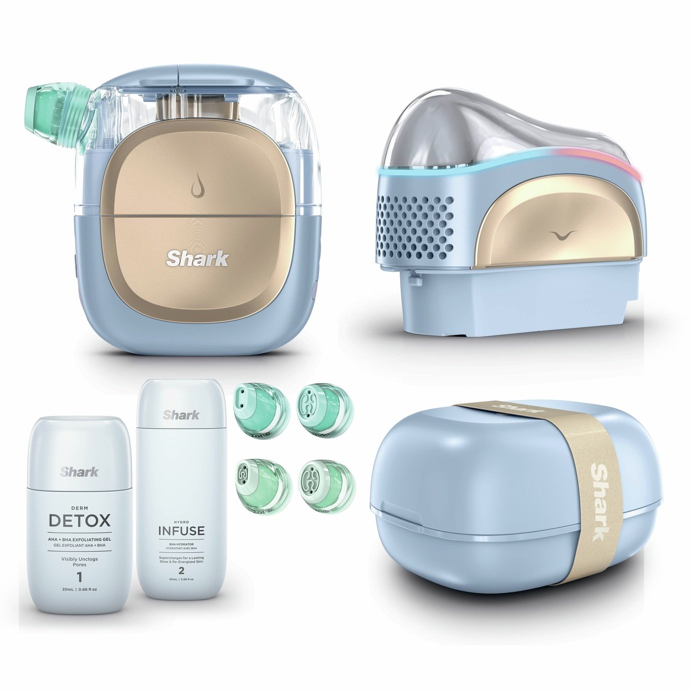 Shark FacialPro Glow and DePuffi Facial and Spa - Blue