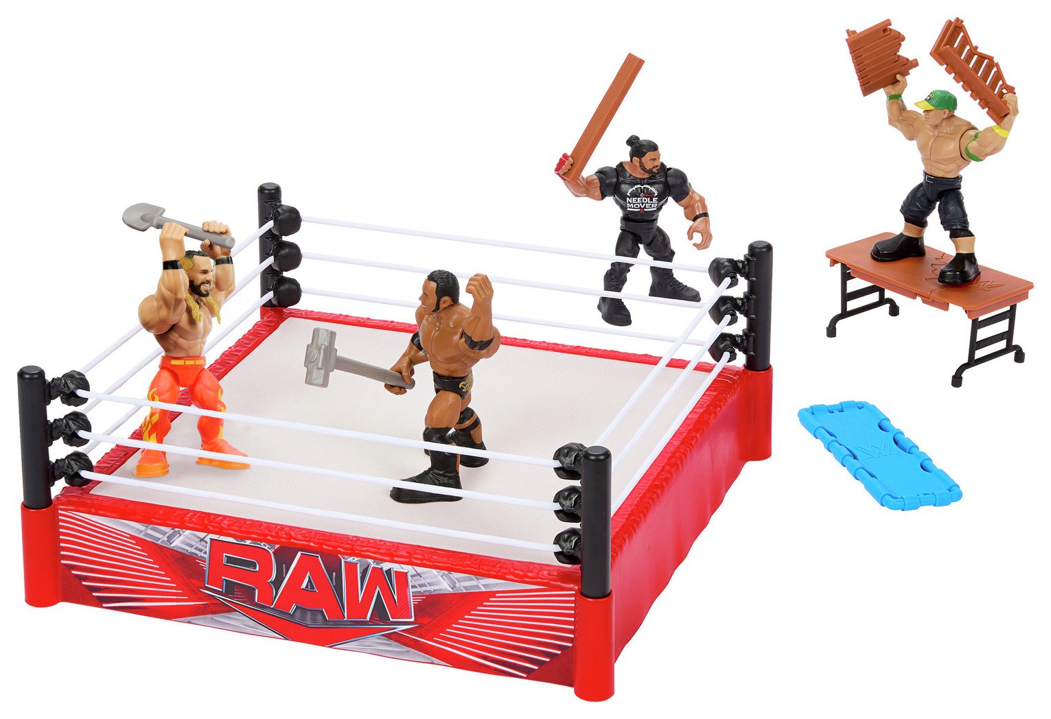 WWE Knuckle Crunchers Rebound Ring  Playset & Figure