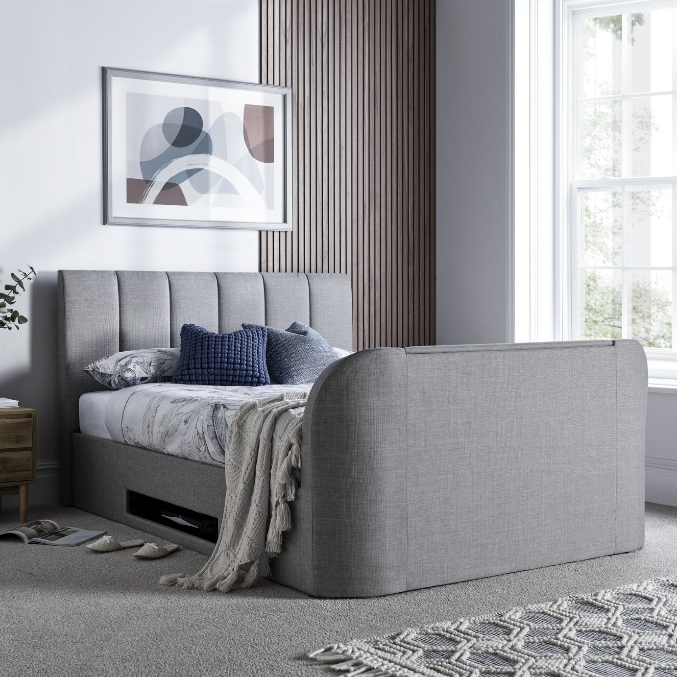 Time4Sleep Copenhagen Superking Ottoman TV Bed - Grey