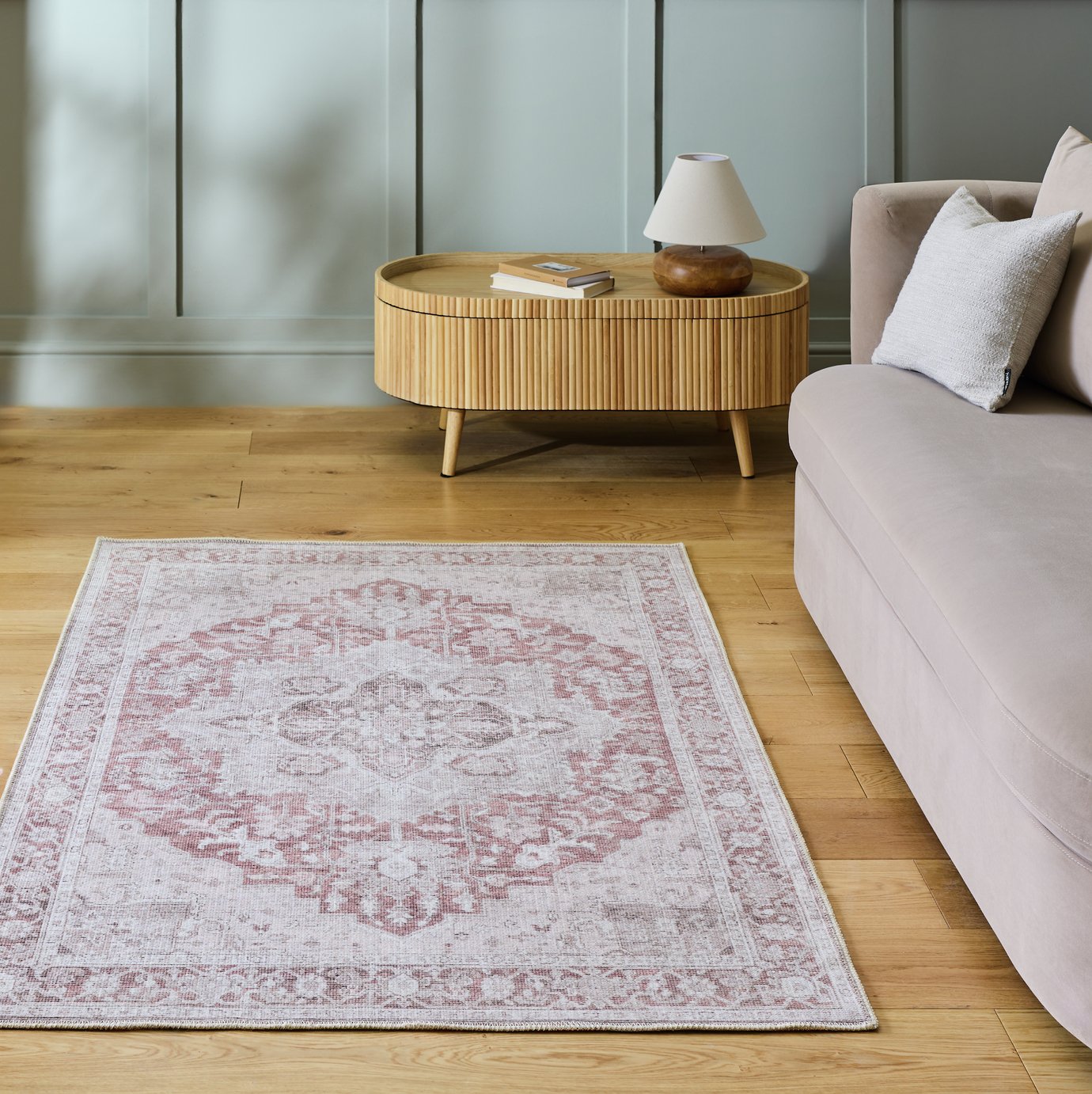  Habitat Vintage Effect Red Flatweave Rug - 160x230cm