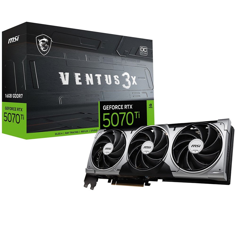 MSI GeForce RTX 5070 Ti 16G VENTUS 3X OC Graphics Card