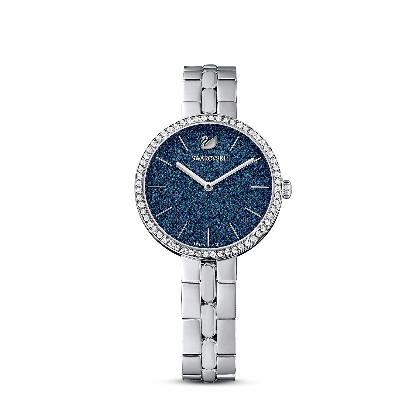 Swarovski Blue Dial Stainless Steel Bracelet Watch