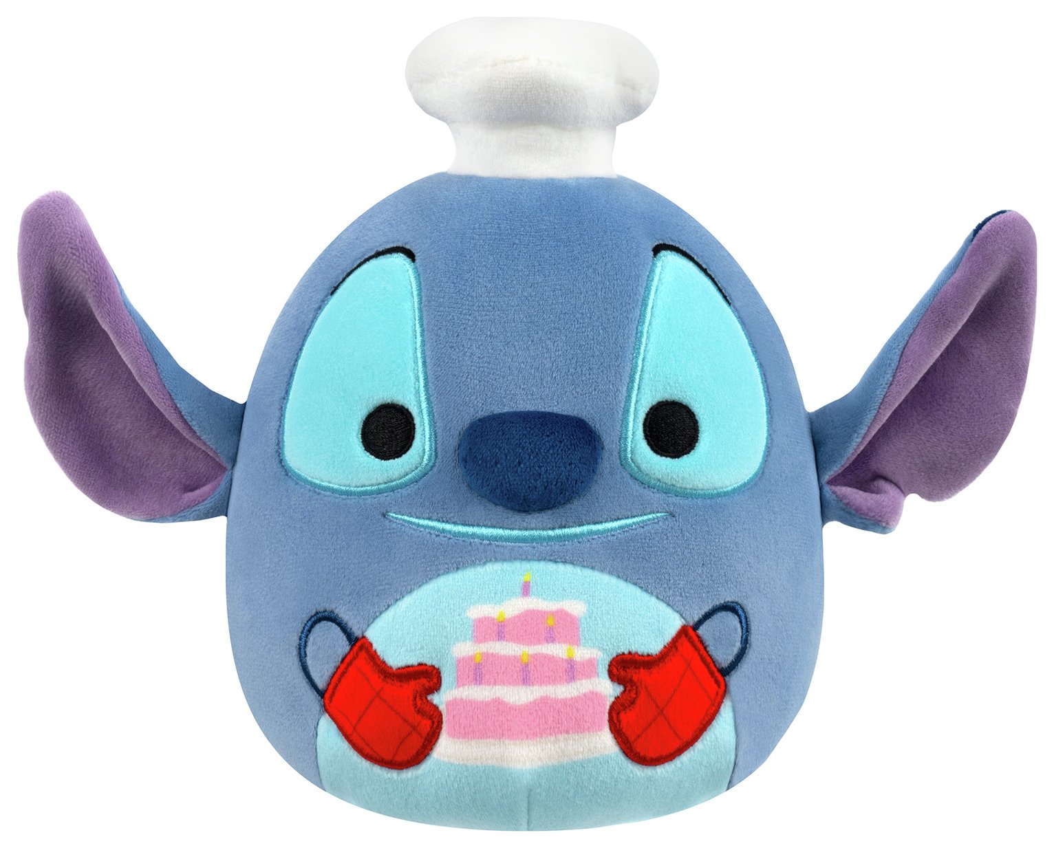 Squishmallows Original 8-Inch Disney Chef Stitch with Cake