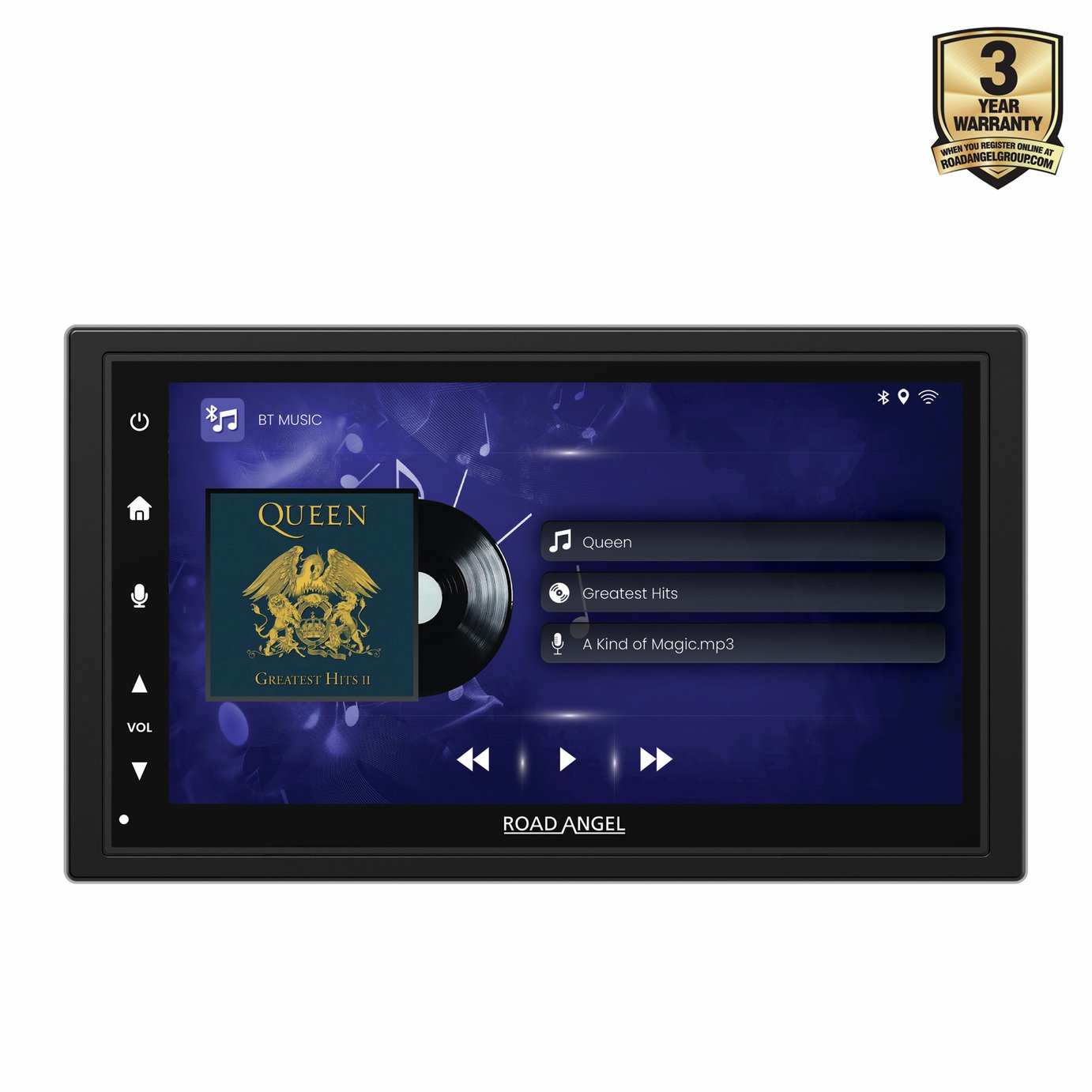 Road Angel 7 Inch Car Stereo Apple CarPlay & Android Auto