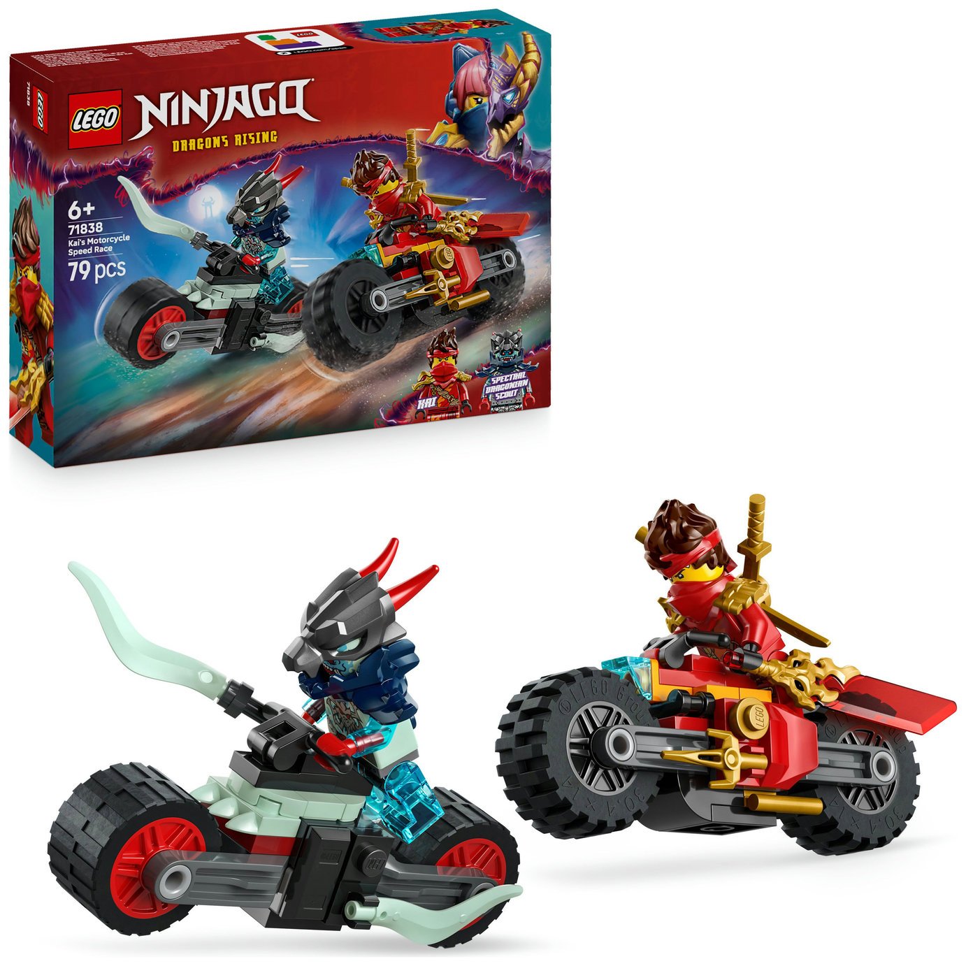LEGO NINJAGO Kai's Motorcycle Speed Race Building Toy 71838