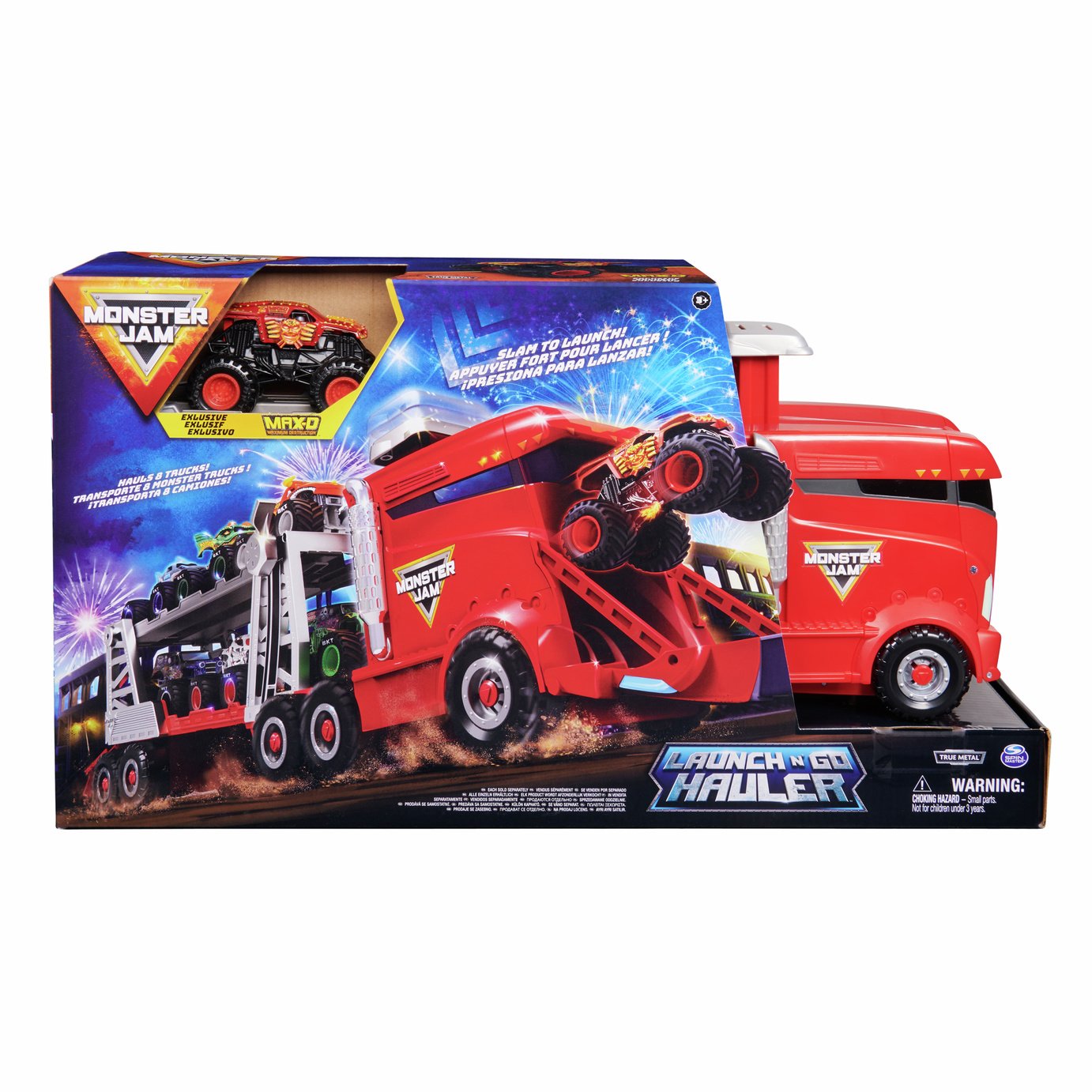 Monster Jam Launch N Go Hauler Playset 