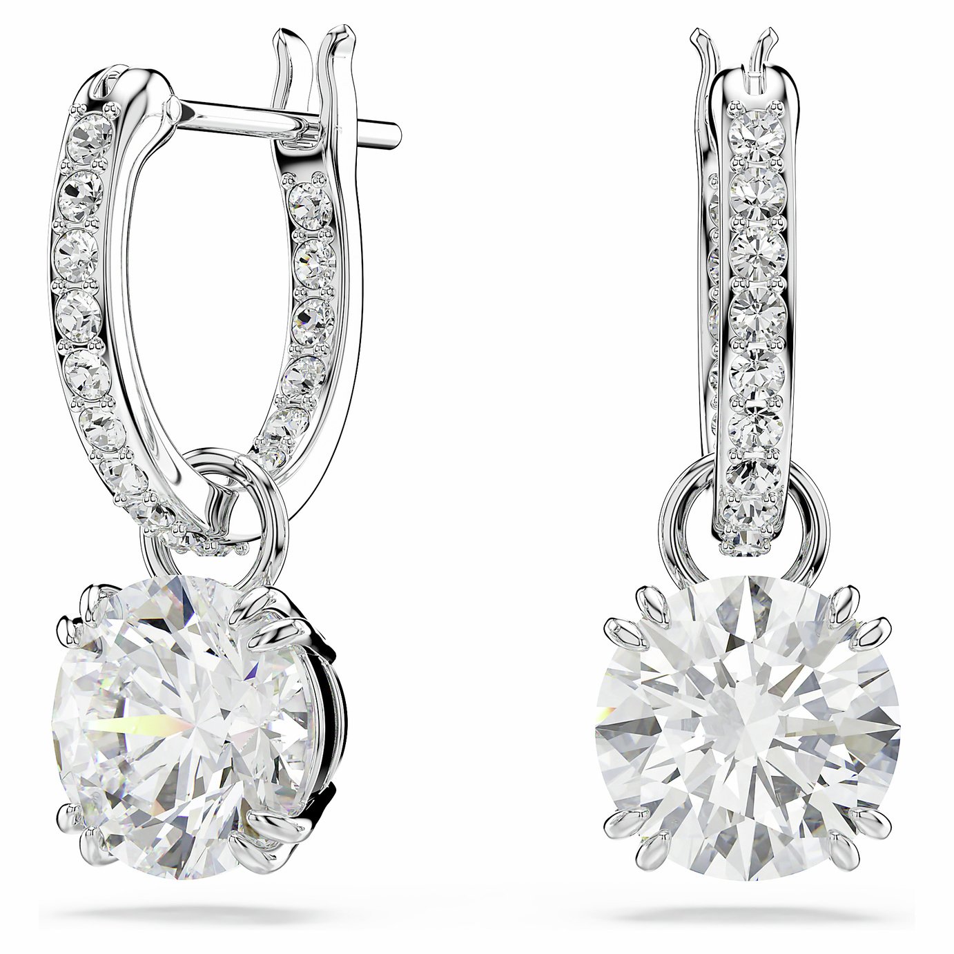 Swarovski Rhodium Plated Crystal Stilla Drop Earrings