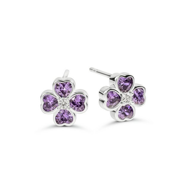 Buy Radley Sterling Silver Heart Flower Stud Earrings | Womens