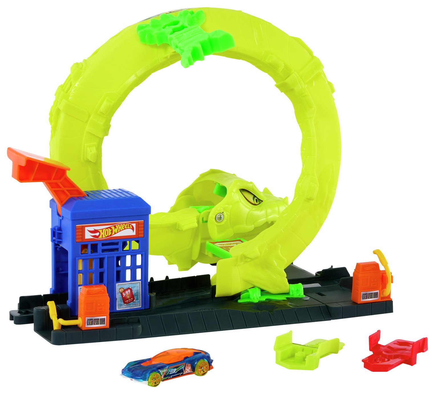 Hot Wheels Snake Spiral Attack Playset & Die-Cast Toy Car