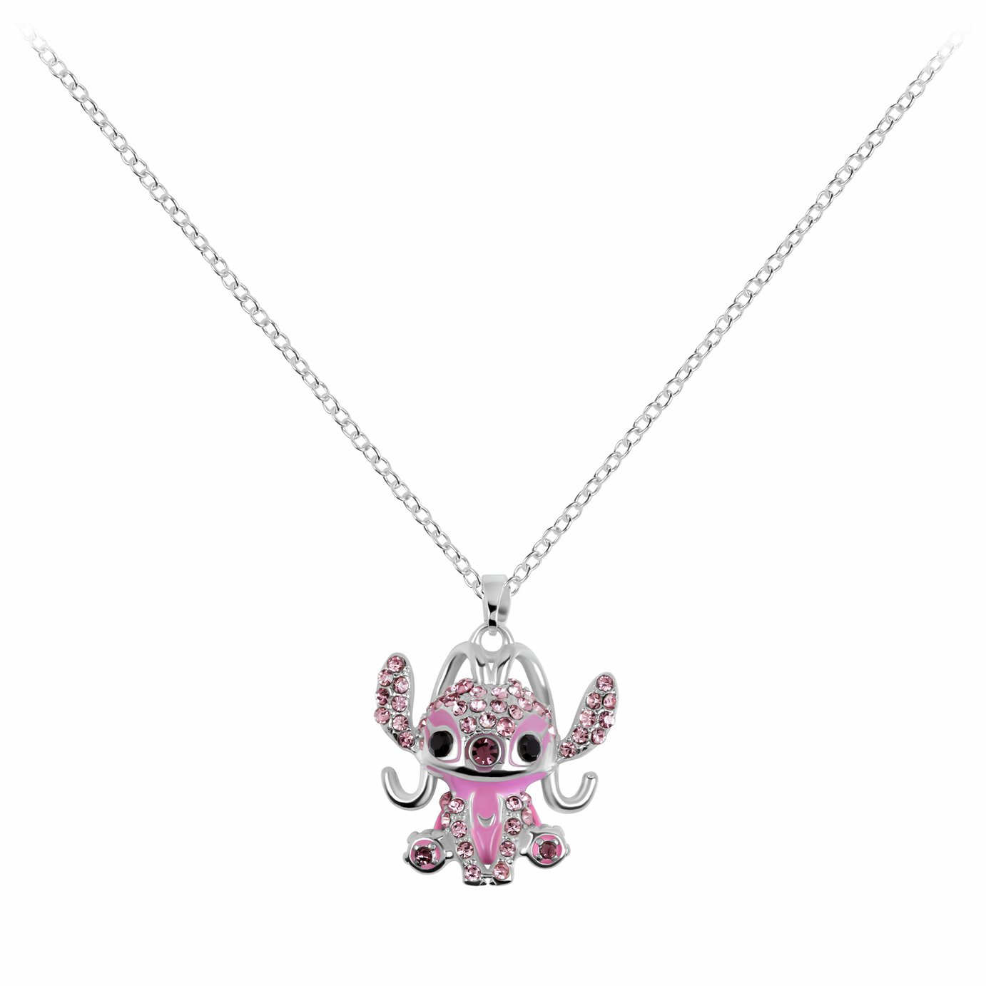 Disney Angel Crystal Charm Pendant Necklace