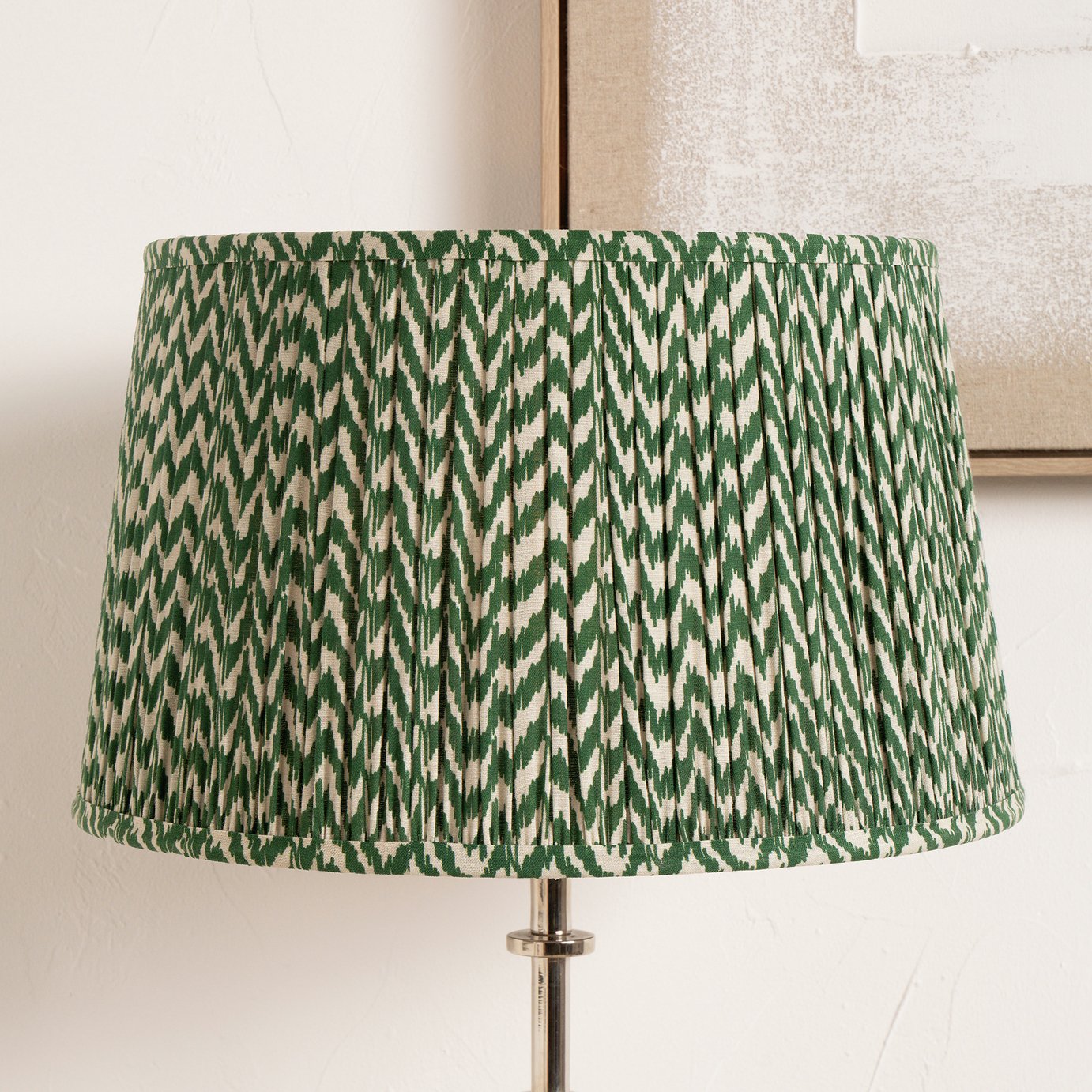 Pacific Vienna Green Mushroom Pleat Lampshade - 30cm