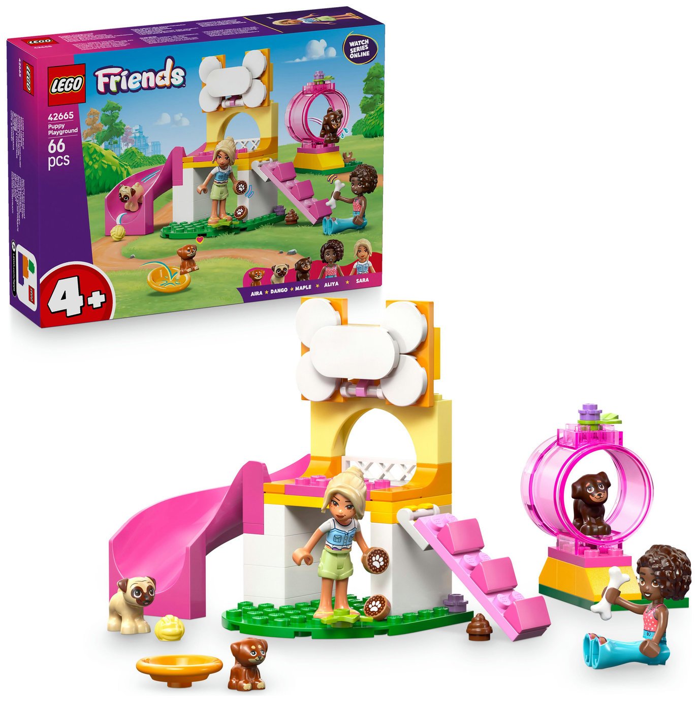 LEGO Friends Puppy Playground Toy with Pet Dog Figures 42665