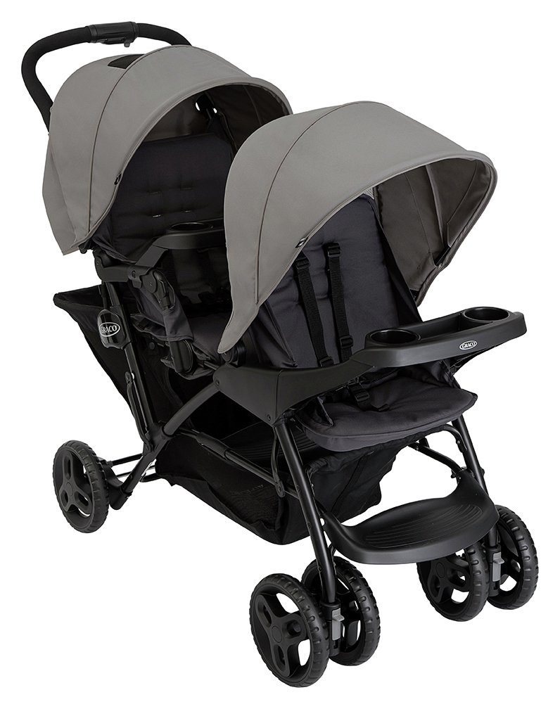 Graco TrailDuo Twin Tandem Pushchair - Grey