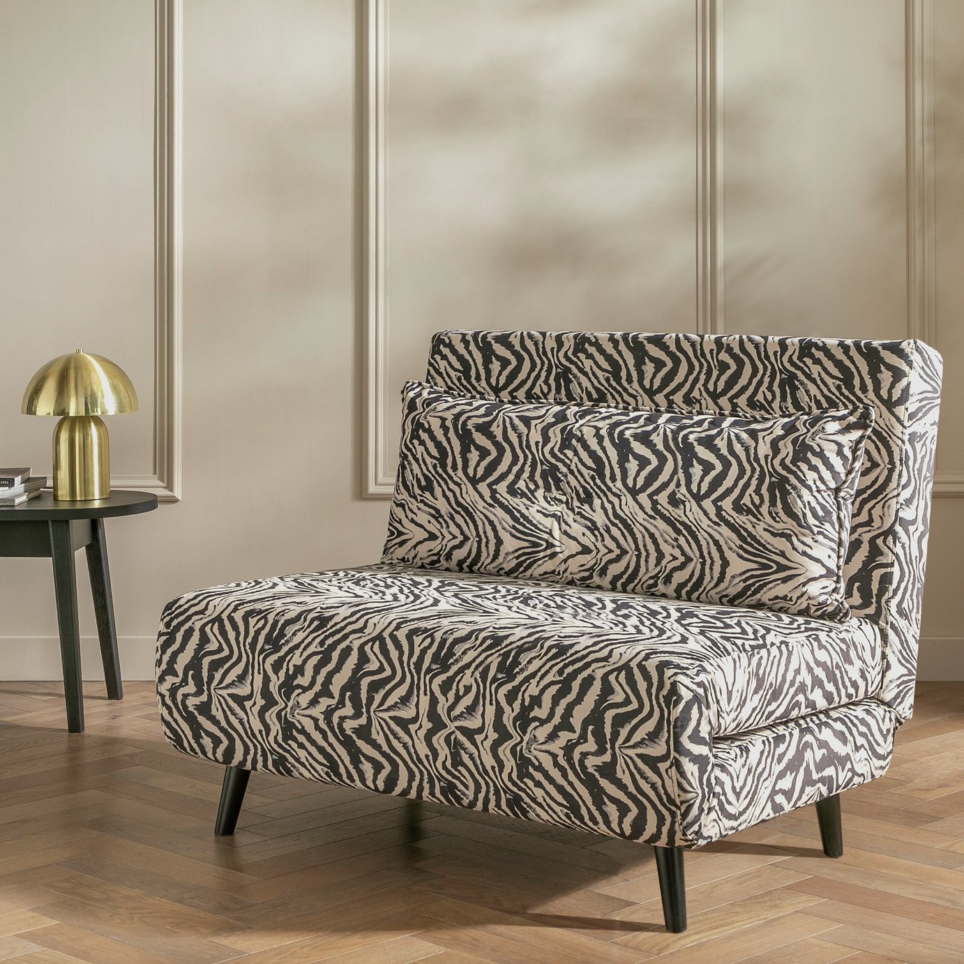 Habitat Roma Small Double Fabric Chairbed - Zebra Print