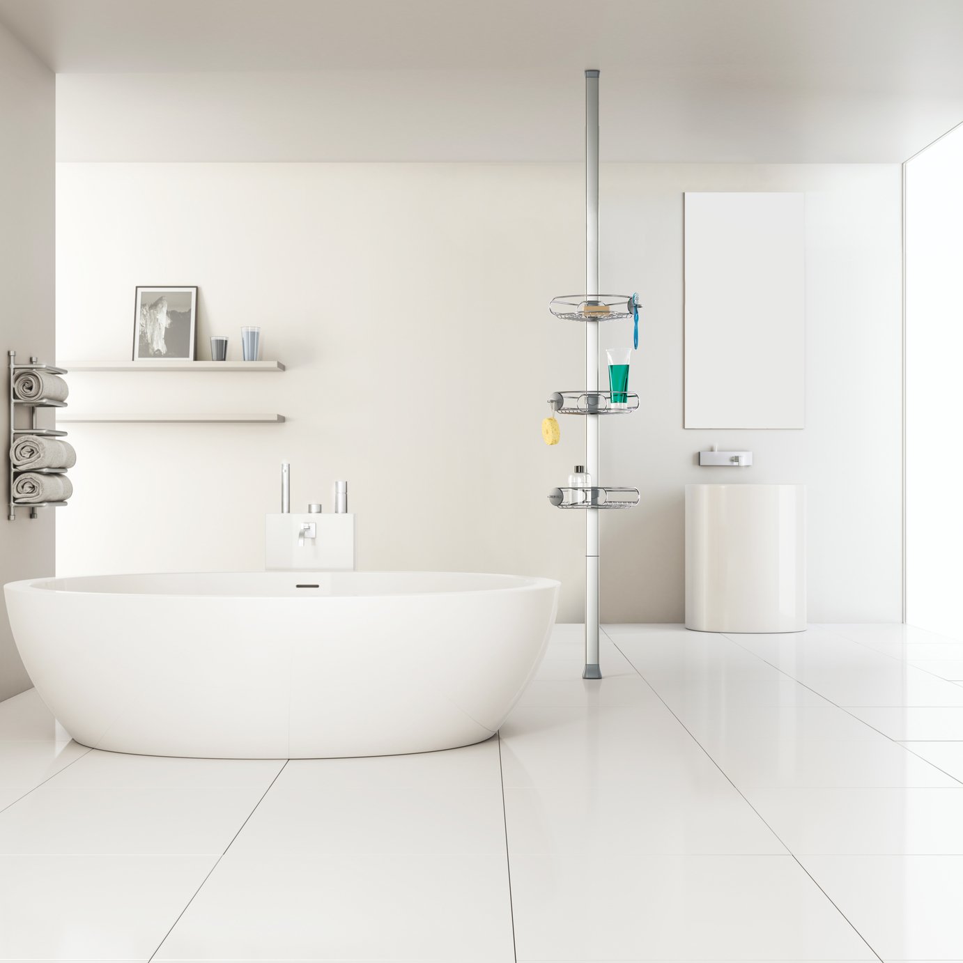 Simplehuman Medium Tension Shower Caddy - Stainless Steel