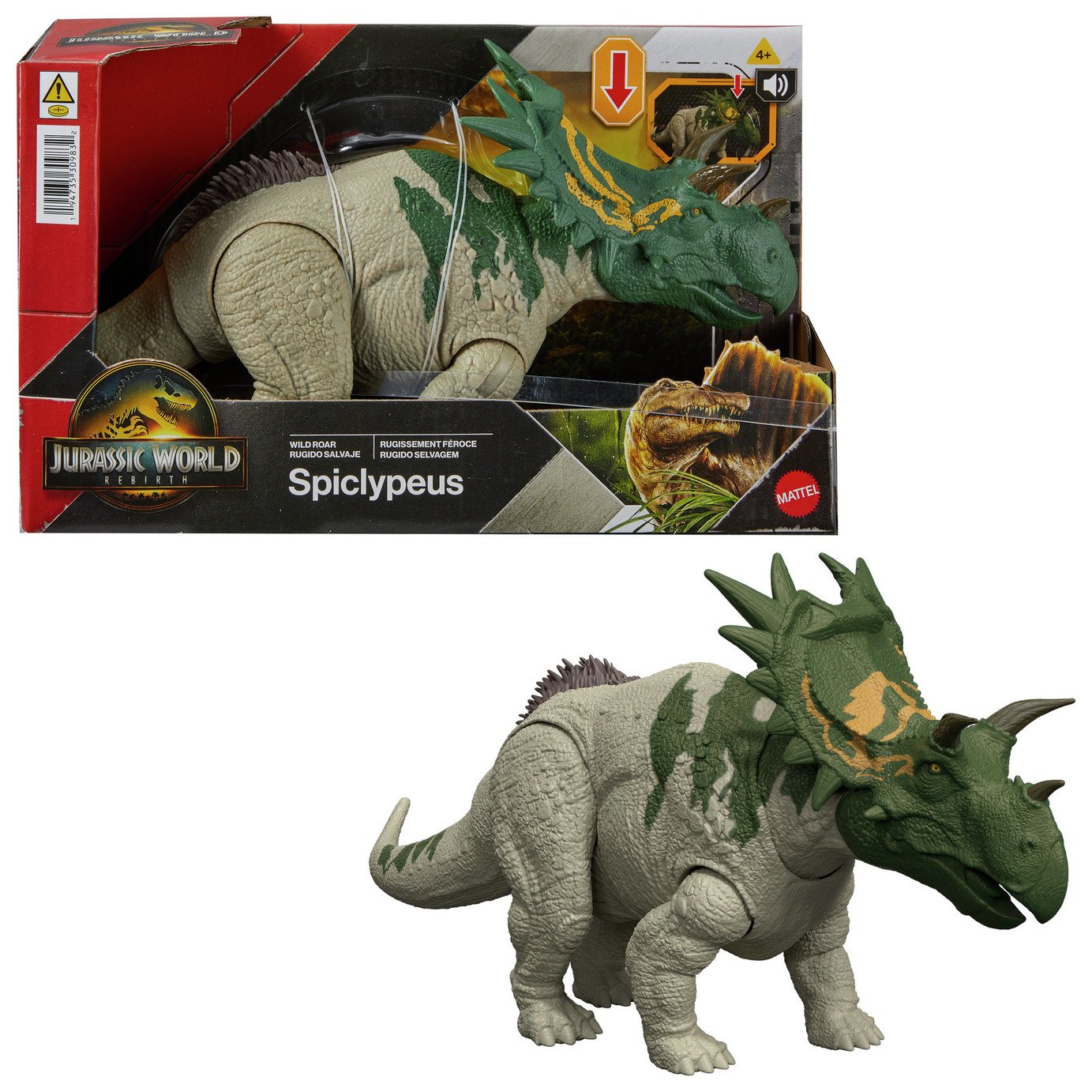 Jurassic World Rebirth Wild Roar Spiclypeus Dinosaur Toy
