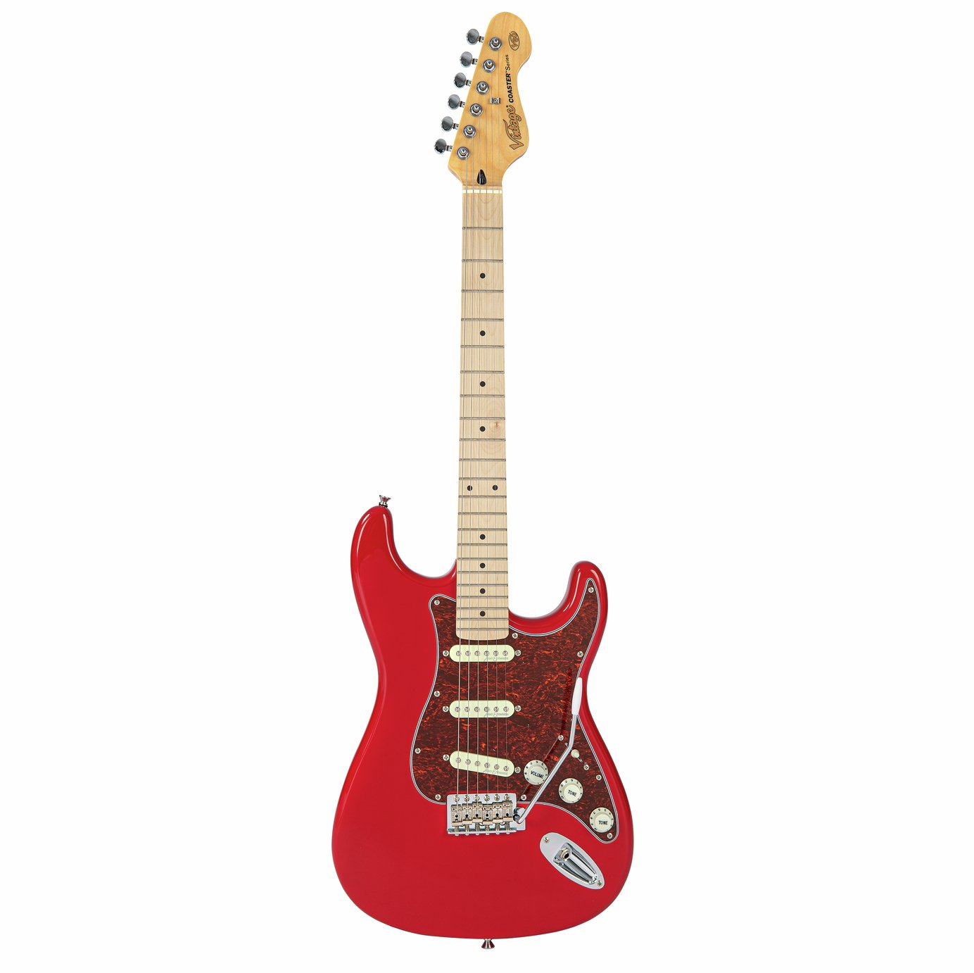 Vintage V60 Maple Coaster Series Electric Guitar - Red