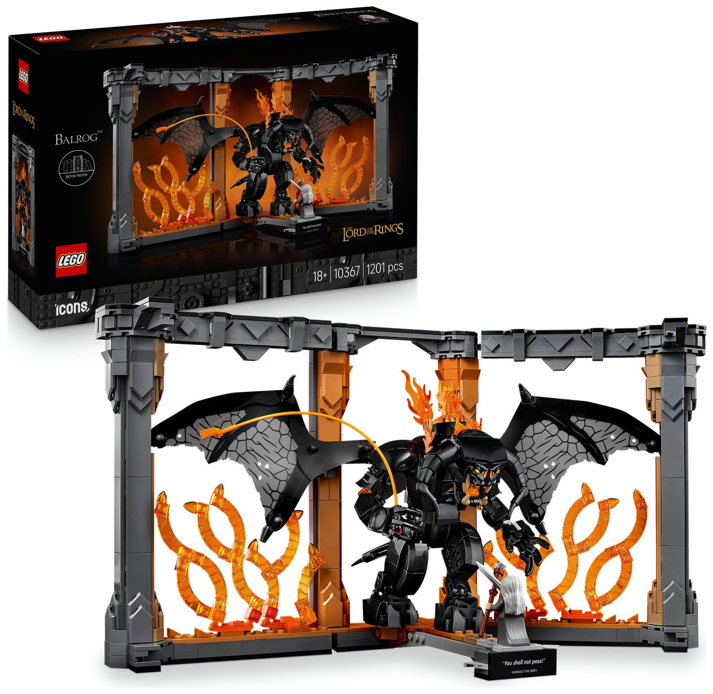 LEGO Icons The Lord of the Rings: Balrog Book Nook Set 10367