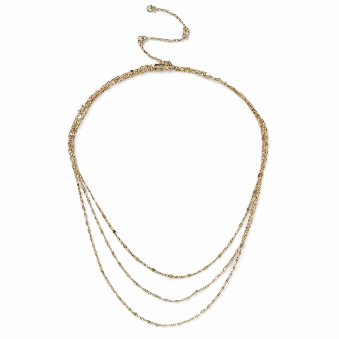 Liars & Lovers Gold Plated Multilayer Chain Necklace