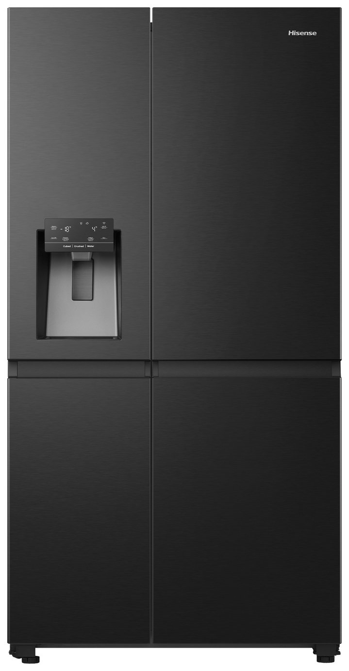 Hisense PureFlat RS818N4TFC American Fridge Freezer - Black