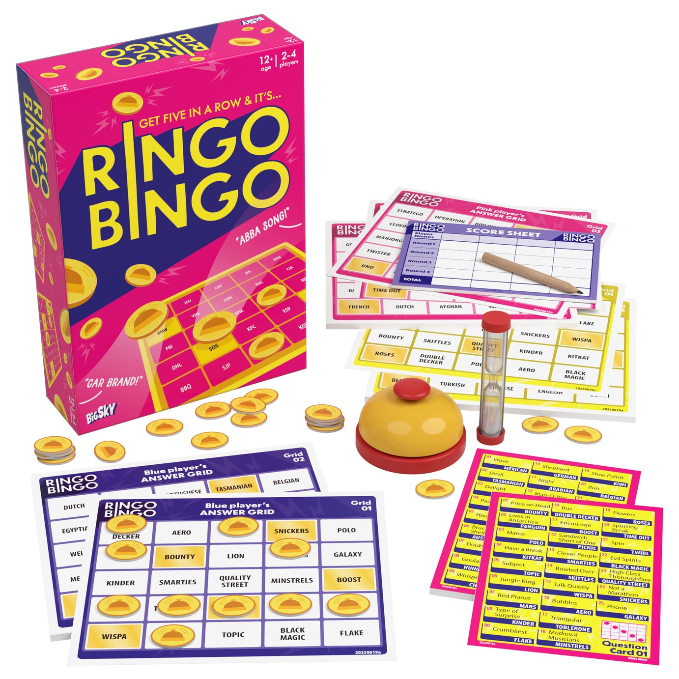 Big Sky Games Ringo Bingo Trivia Board Game 
