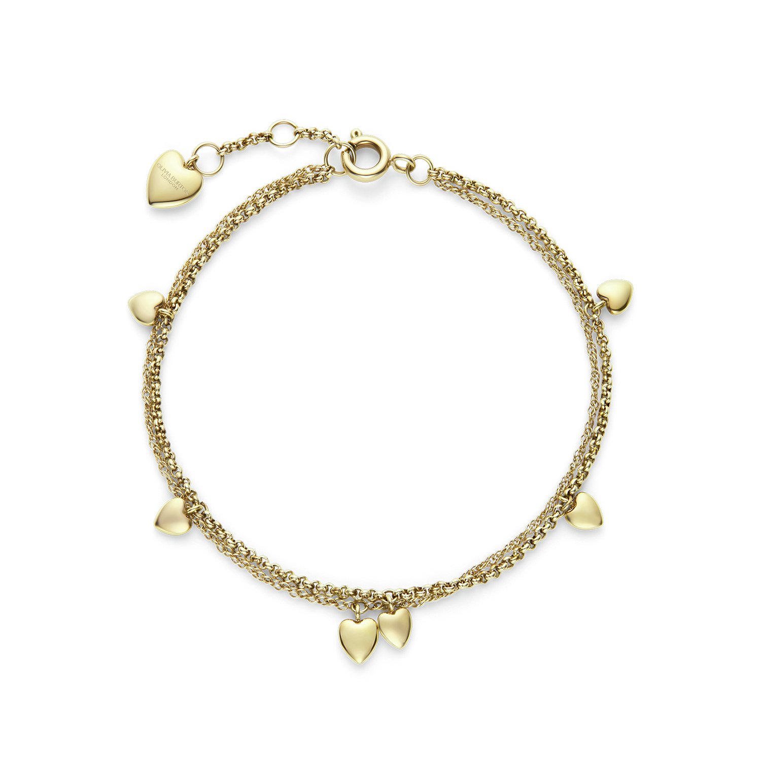 Olivia Burton Yellow Gold Mini Heart Bracelet