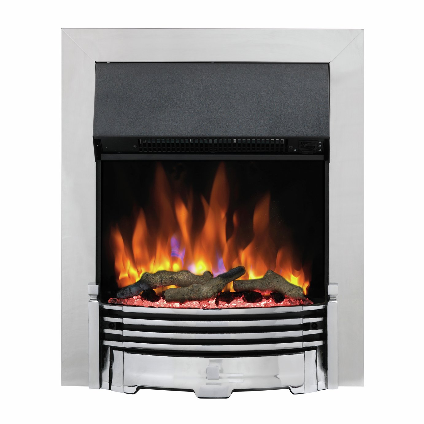 Dimplex Helmsdale 2KW Optiflame Electric Inset Fire - Chrome