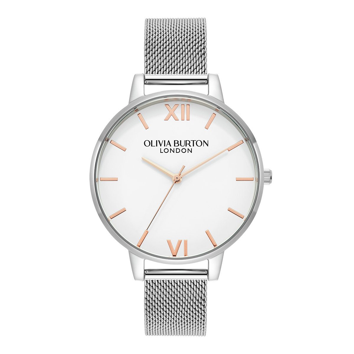 Olivia Burton Ladies Silver Stainless Steel Strap Watch