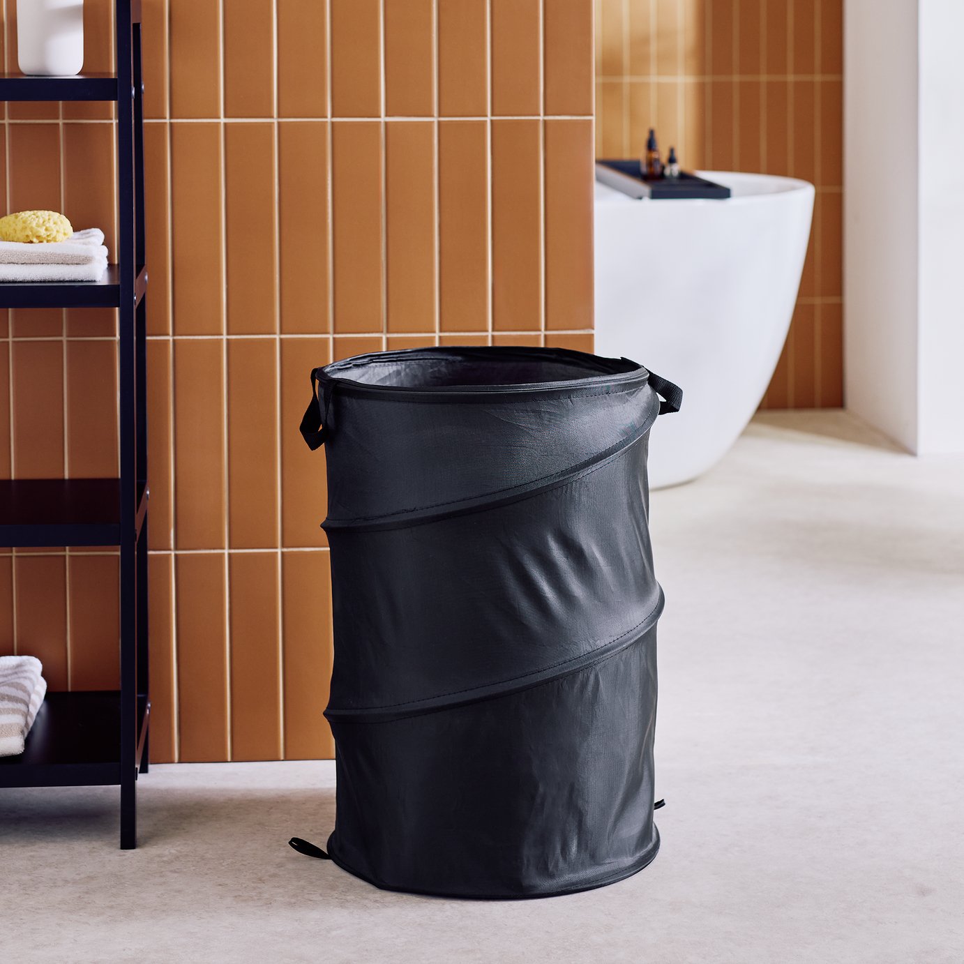Argos Home 60L Pop up Laundry Bin - Black 