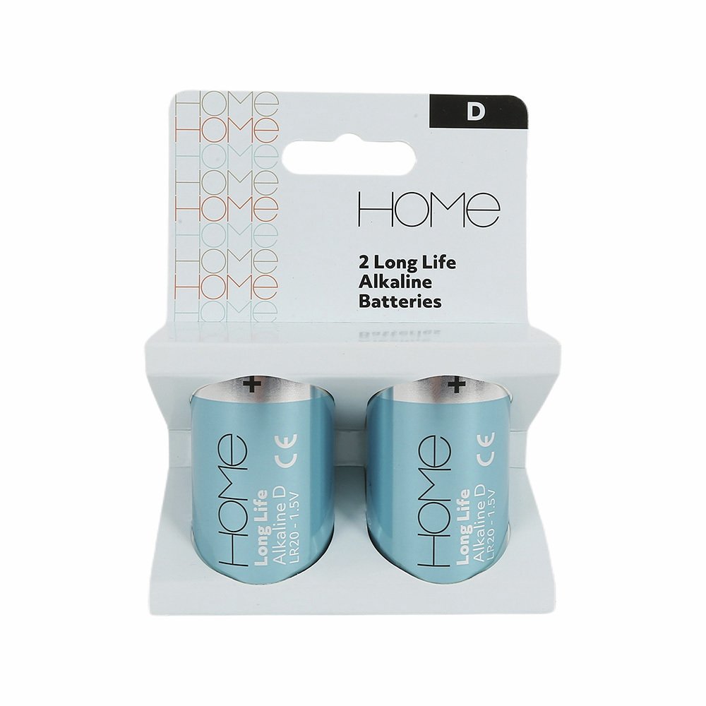 Argos Home D-Alkaline Batteries - Pack of 2