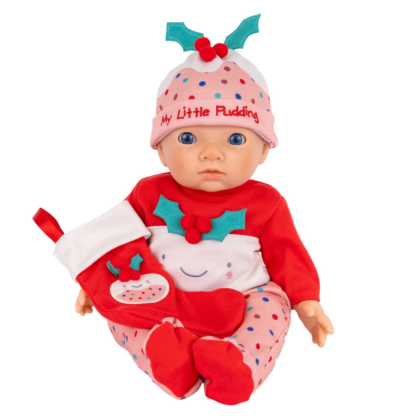 My First Tiny Treasures 14 Inch Baby Doll Christmas Eve Set