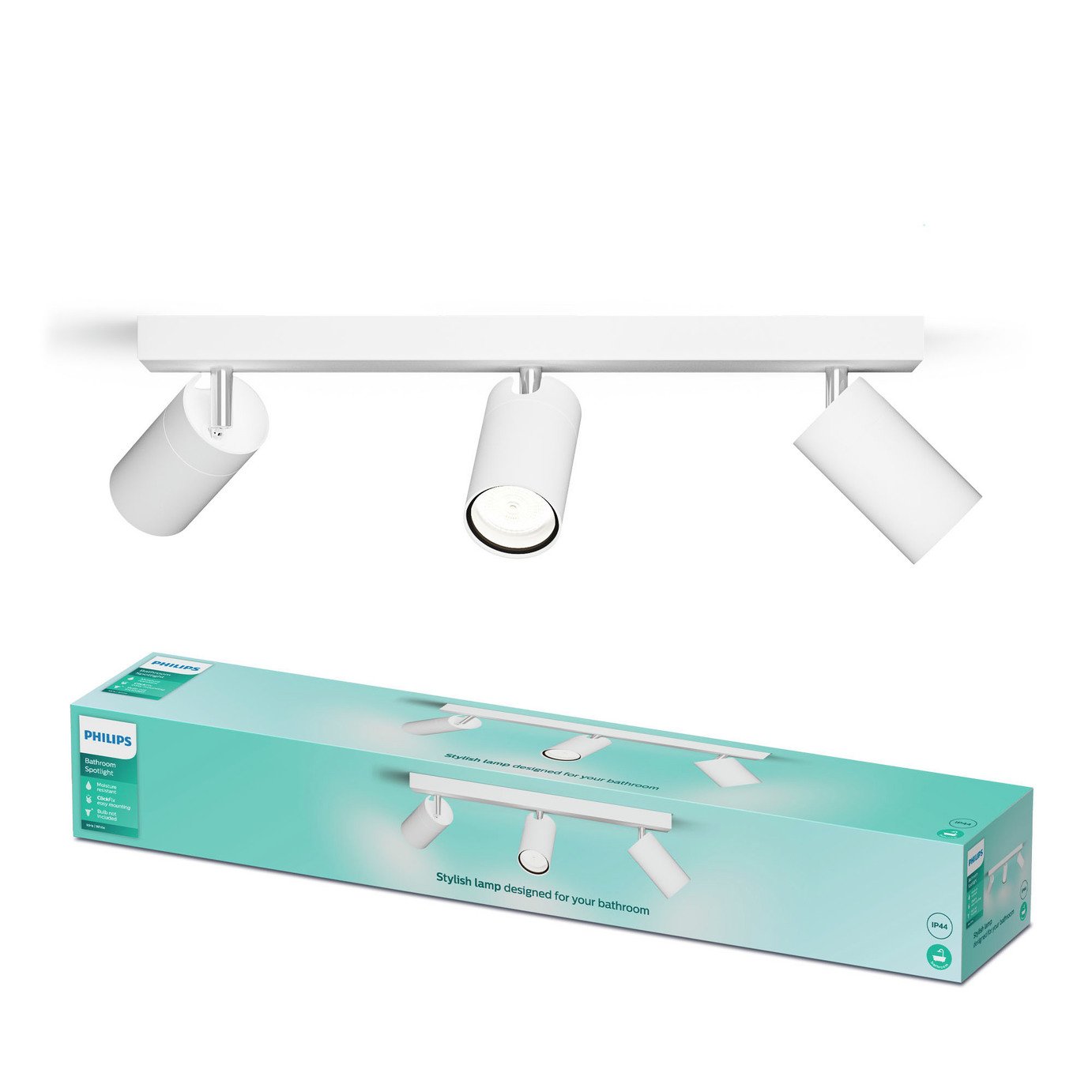 Philips Idris Metal 3 Light 5W Spotlight - White