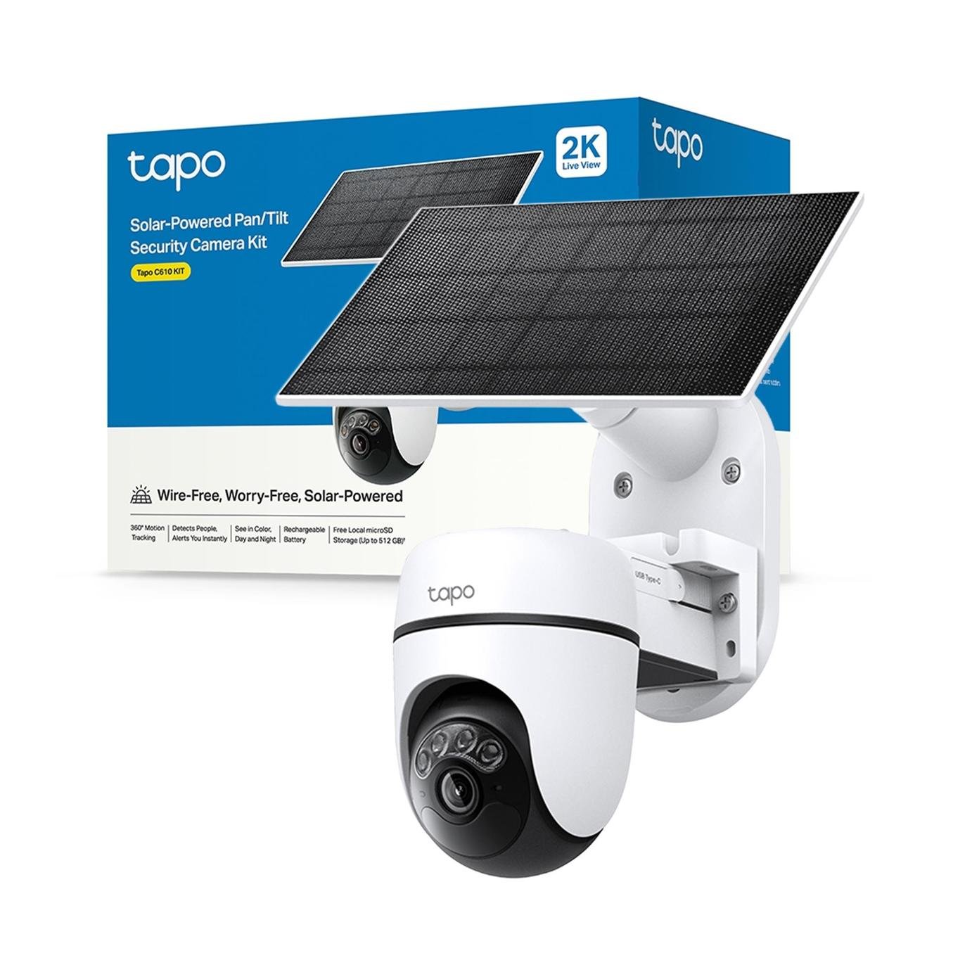 Tapo C610 2K 3MP Solar-Powered Pan/Tilt Security Camera Kit