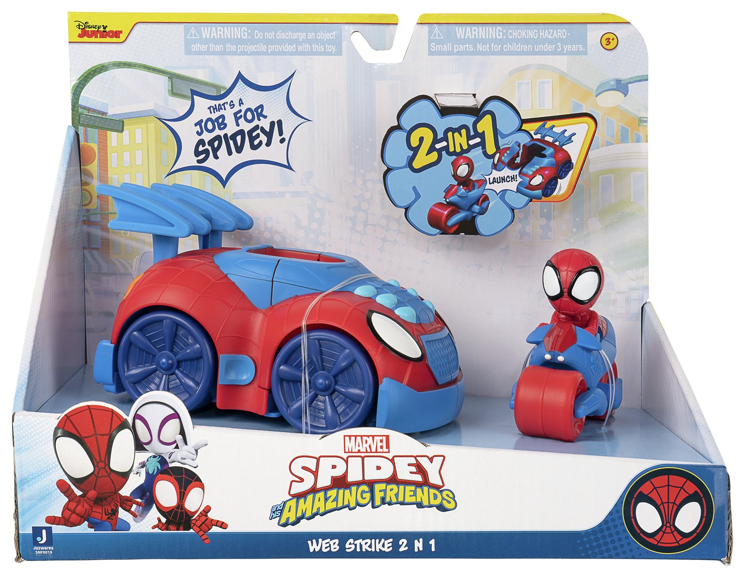 Spidey and His Amazing Friends Web Strike 2-in-1 Vehicle