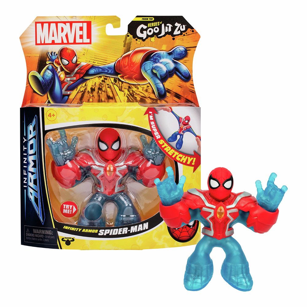 Heroes of Goo Jit Zu 4.5" Infinity Armor Spider-Man Figure