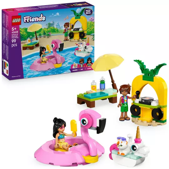 Lego Friends Unicorn & Flamingo Pool Party Set Kid Toy 42658