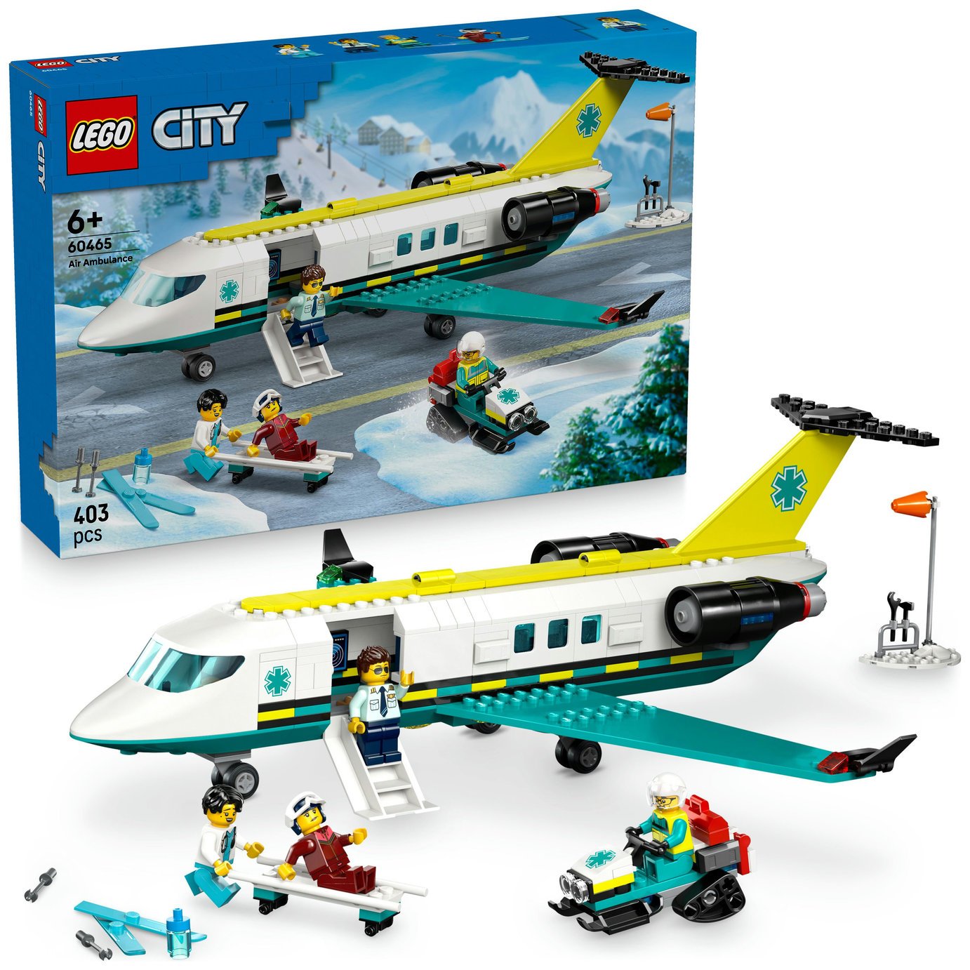LEGO City Emergency Air Ambulance Airplane Toy Playset 60465