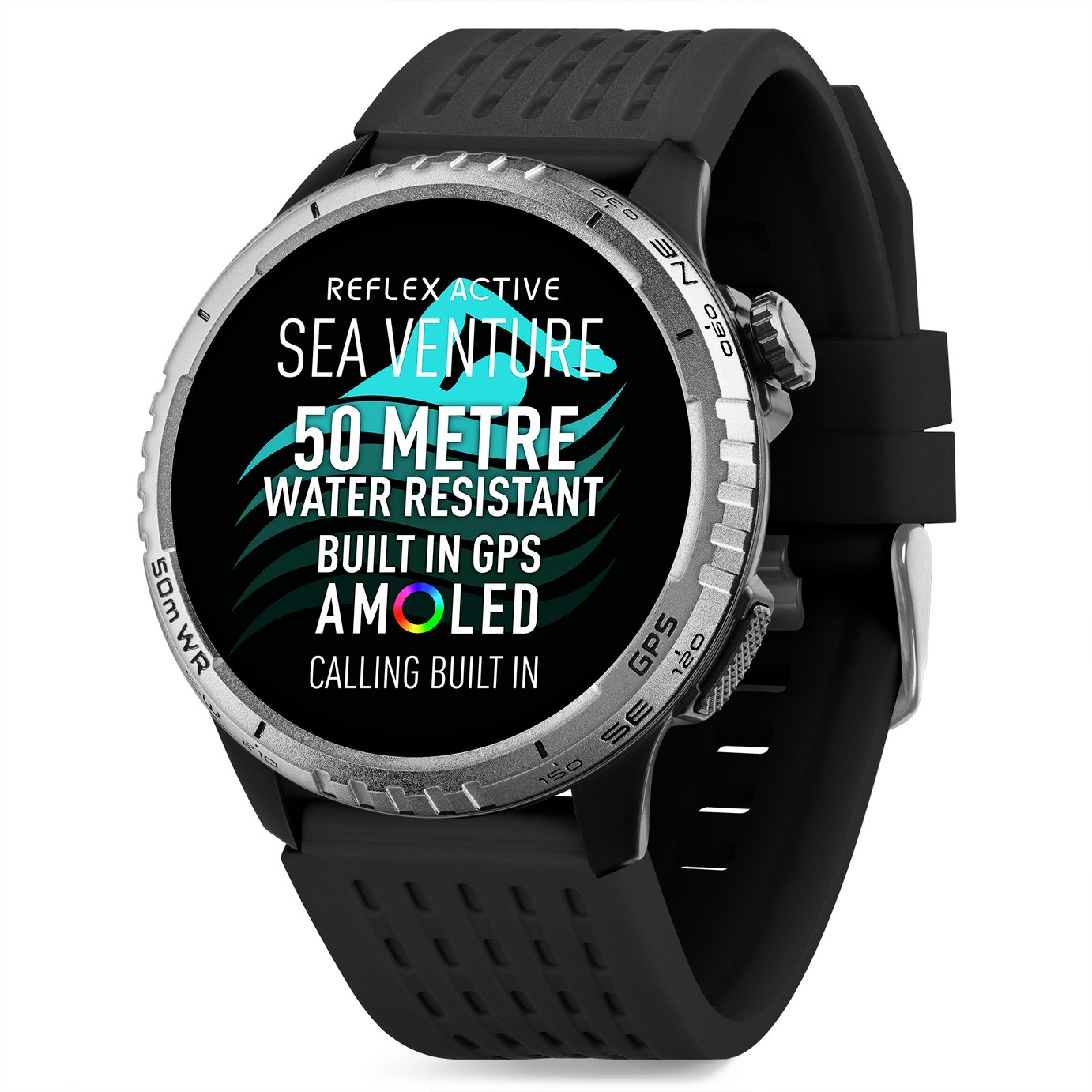 Buy Reflex Active Venture Black Amoled GPS Calling Smart Watch
