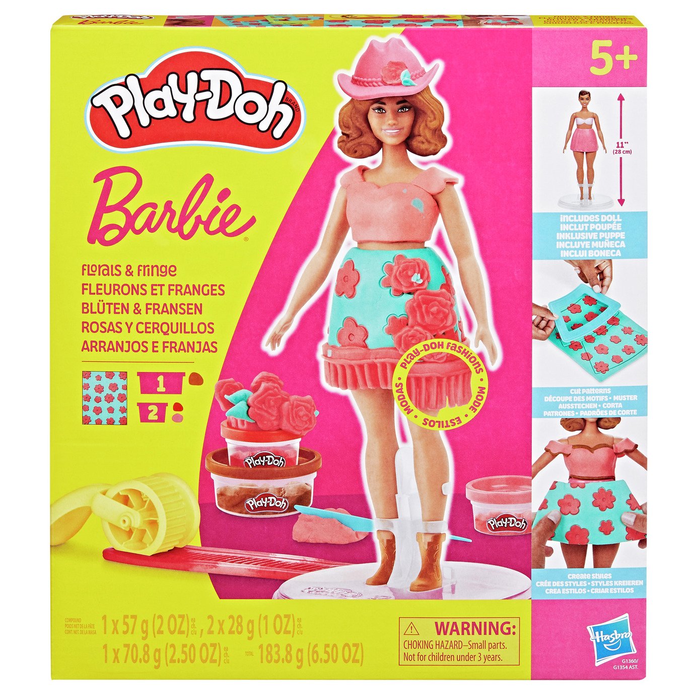 Play-Doh Barbie Florals & Fringe with 3 Tubs & Accessories