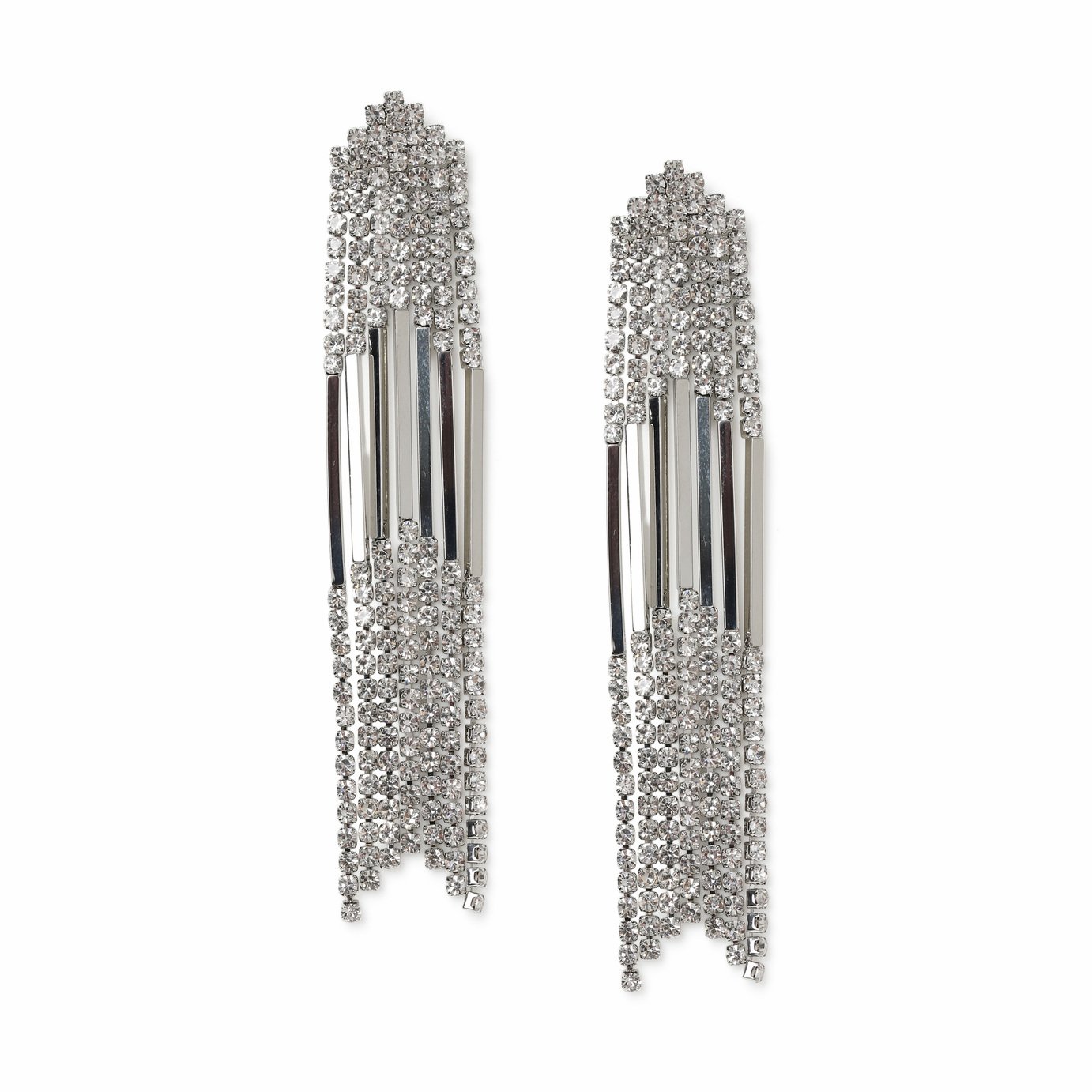 Freedom Silver Waterfall Drop Earrings